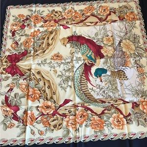 Salvatore Ferragamo 100%Silk Scarf with box